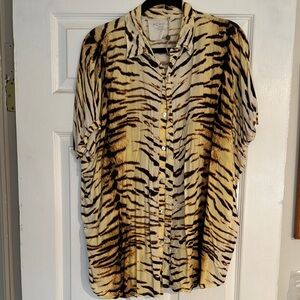 acacia swimwear mombasa Tiger Print Shirt - Brown